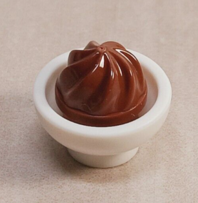 New LEGO Frozen ICE Cream Scoop BOWL Frosted Cream Puff Dessert Treat Sweets