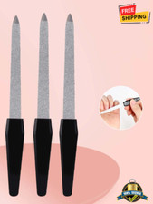3pcs Black Nail Files - Durable Emery Boards for Smooth and Shiny Nails