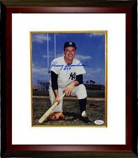 Johnny Blanchard signed NY Yankees 8x10 Photo #38 Custom Framed- JSA Holo