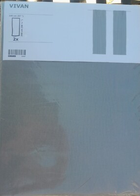 NEW IKEA Vivan Gray Curtains PAIR 57x98 Window Drapes - (2 Panels in package)