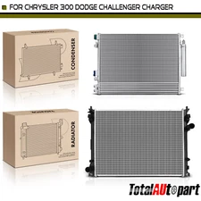 Radiator&AC Condenser Cooling Kit for Chrysler	300 Dodge Challenger Charger 6.4L