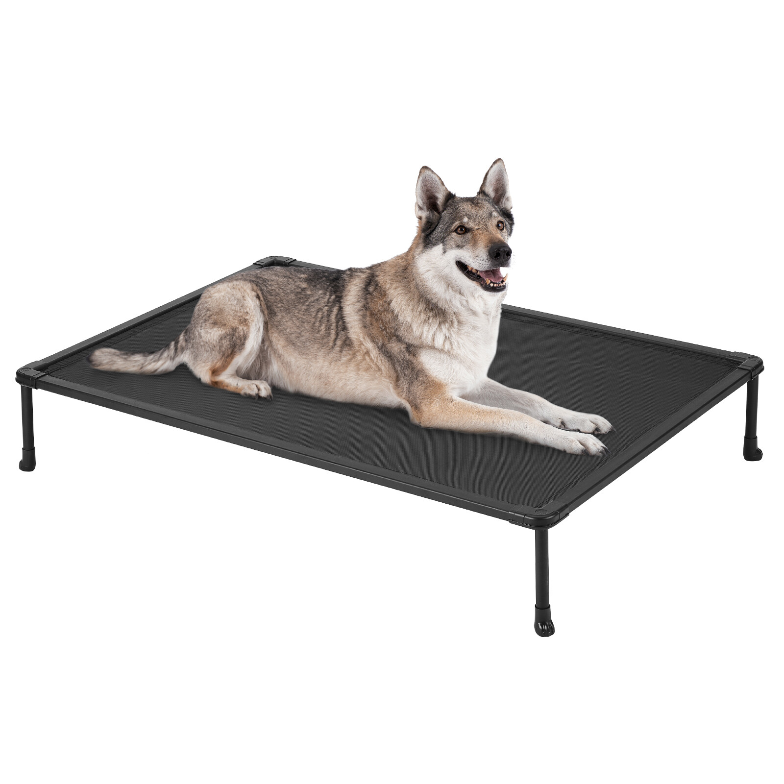 Veehoo Chewproof Elevated Dog Bed Cooling Raised Dog Cots Pet Training Platform
