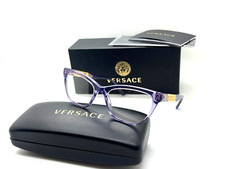 Versace Mod. 3318 5353 TRANSPARENT VIOLET 52-17-140MM Eyeglasses Italy NIB