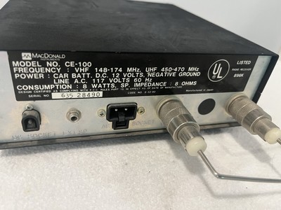 VINTAGE MacDonald Instruments CE-100 Crystal fire scanner radio VINTAGE MacDonald Instruments CE-100 Crystal fire scanner radio