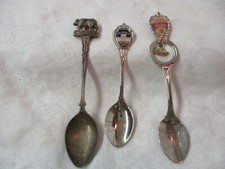 Vintage silver tone 3 Collectible Souvenir Spoons OH Yellowstone Cruise Ship