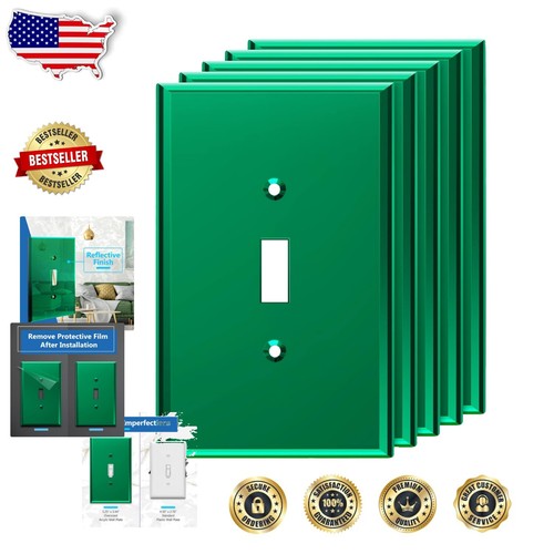 Reflective Acrylic Toggle Switch Plate - Oversized 5.25