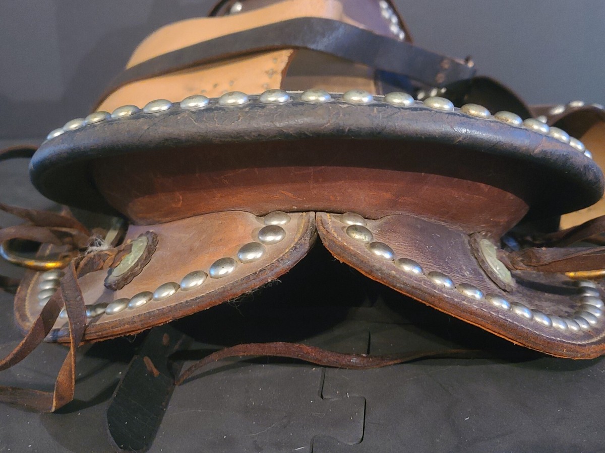 Ensemble d'attaches de selle Western Roughout cuir jeunesse