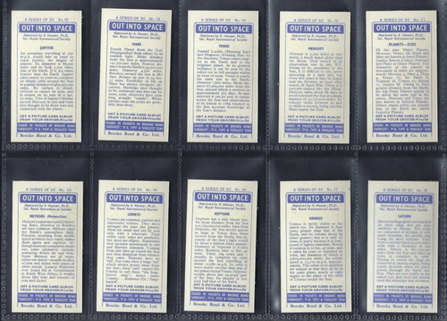 BROOKE BOND - OUT INTO SPACE ("ISSUED IN") - FULL SET OF 50 CARDS - Picture 7 of 10