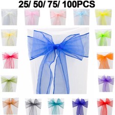 Halloween ORGANZA SASHES Chair Cover Sash Fuller Bows Wedding Christmas Party