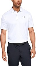 Under Armour Men's Tech Golf Polo, Model: 1290140, White Graphite, Size: XL