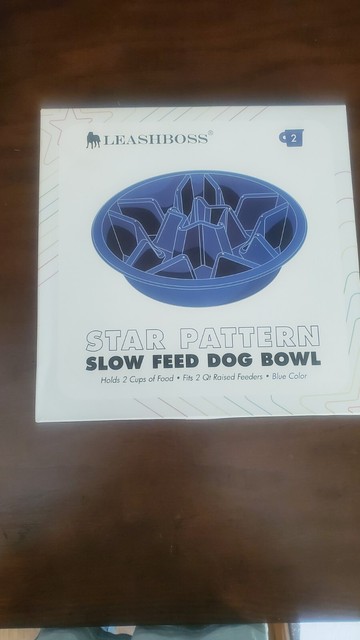 Leashboss Flat Face Feeder Tilted Slow Feed Bowl
