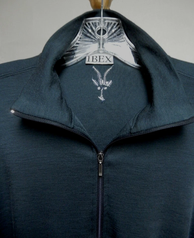 IBEX Men's Charcoal Grey Superwash Merino Wool 1/2 Zip Size XL EUC - Image 2 of 4