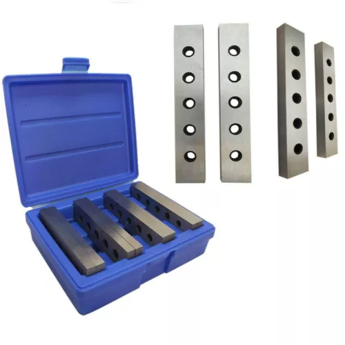 4 Pair 1/2'' x 6'' Steel Parallel Set Hardened Square Precision Gauge 8 Pc