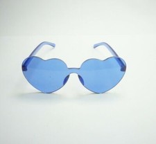 Heart shape sunglasses variety pack of 2 pre-owned retro style multi color BLUE