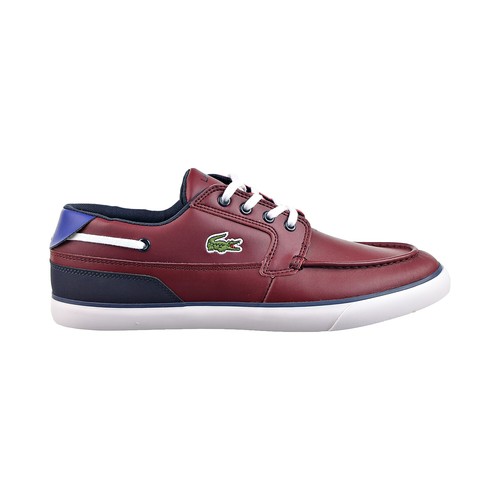 Lacoste Bayliss Deck 222 1 CMA Men's Shoes Burgundy-White 744CMA0017-2H2