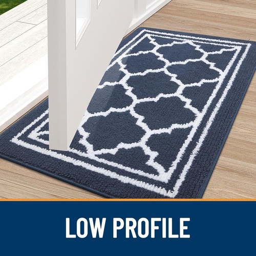 Indoor Doormat Polyester 36x24 Non-Slip Low Profile Absorbent Entryway Rug - Picture 5 of 8