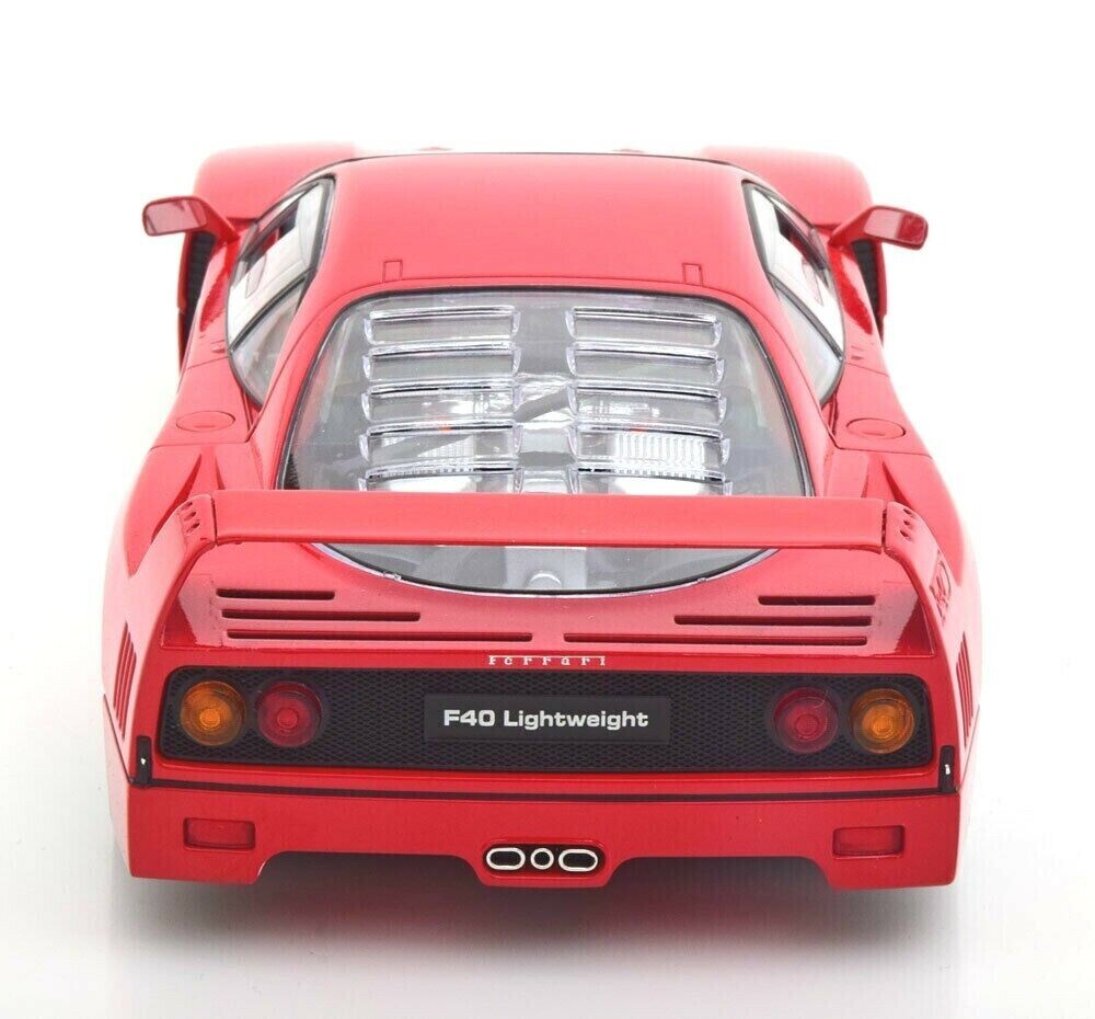 KK SCALE MODELS 1990 Ferrari F40 Light Weight Red- Blk Wheels 1:18