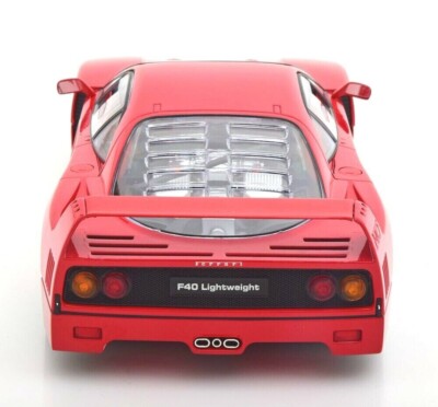 KK SCALE MODELS 1990 Ferrari F40 Light Weight Red- Blk Wheels 1:18