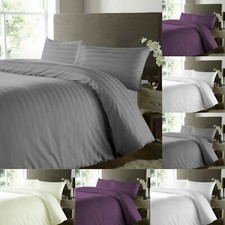 STRIPE BEDDING 400TC 600TC DUVET COVER SET 100% EGYPTIAN COTTON DOUBLE KING SIZE