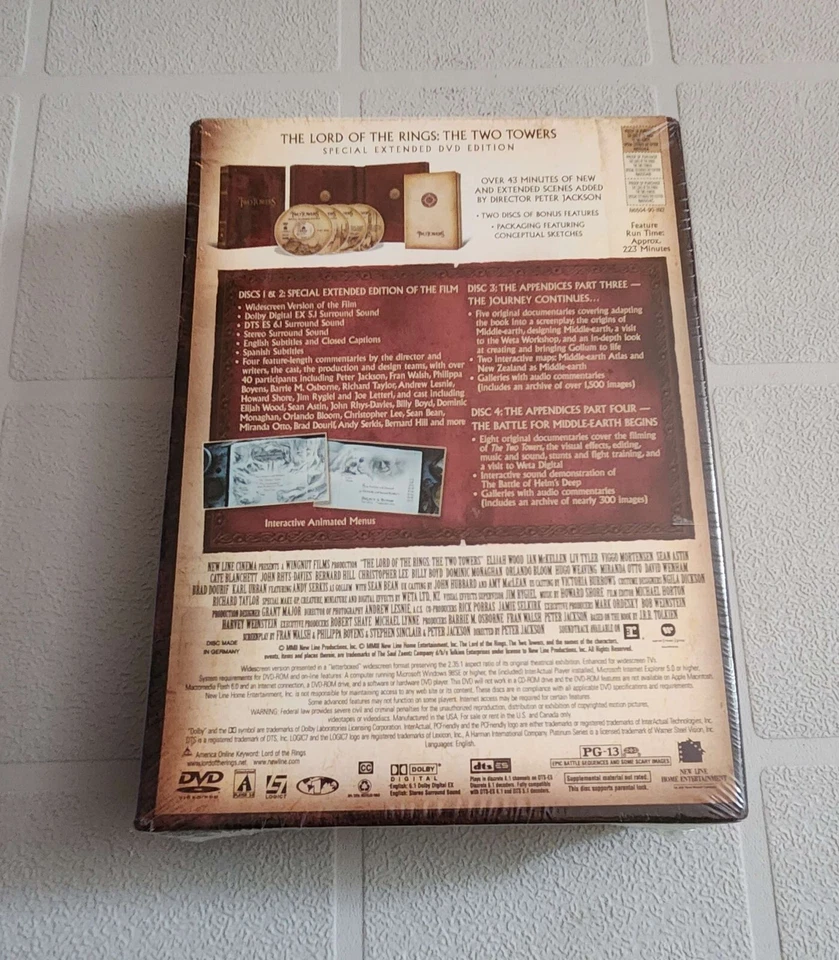 The Lord of The Rings The Two Towers Special Extended DVD Edition (New) - Image 2 of 2
