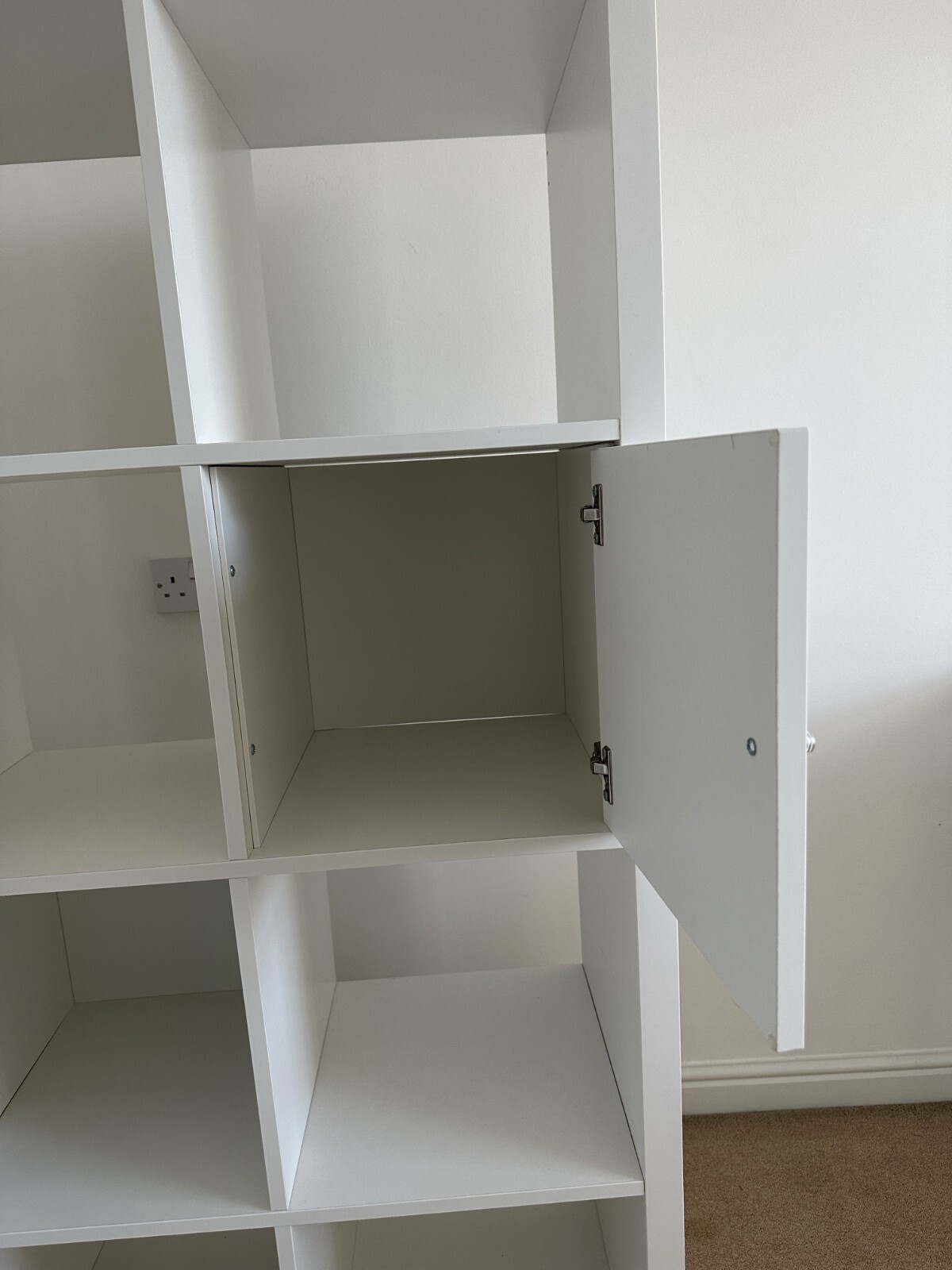 Ikea KALLAX Shelving Unit with Doors, White (Gently Used) eBay