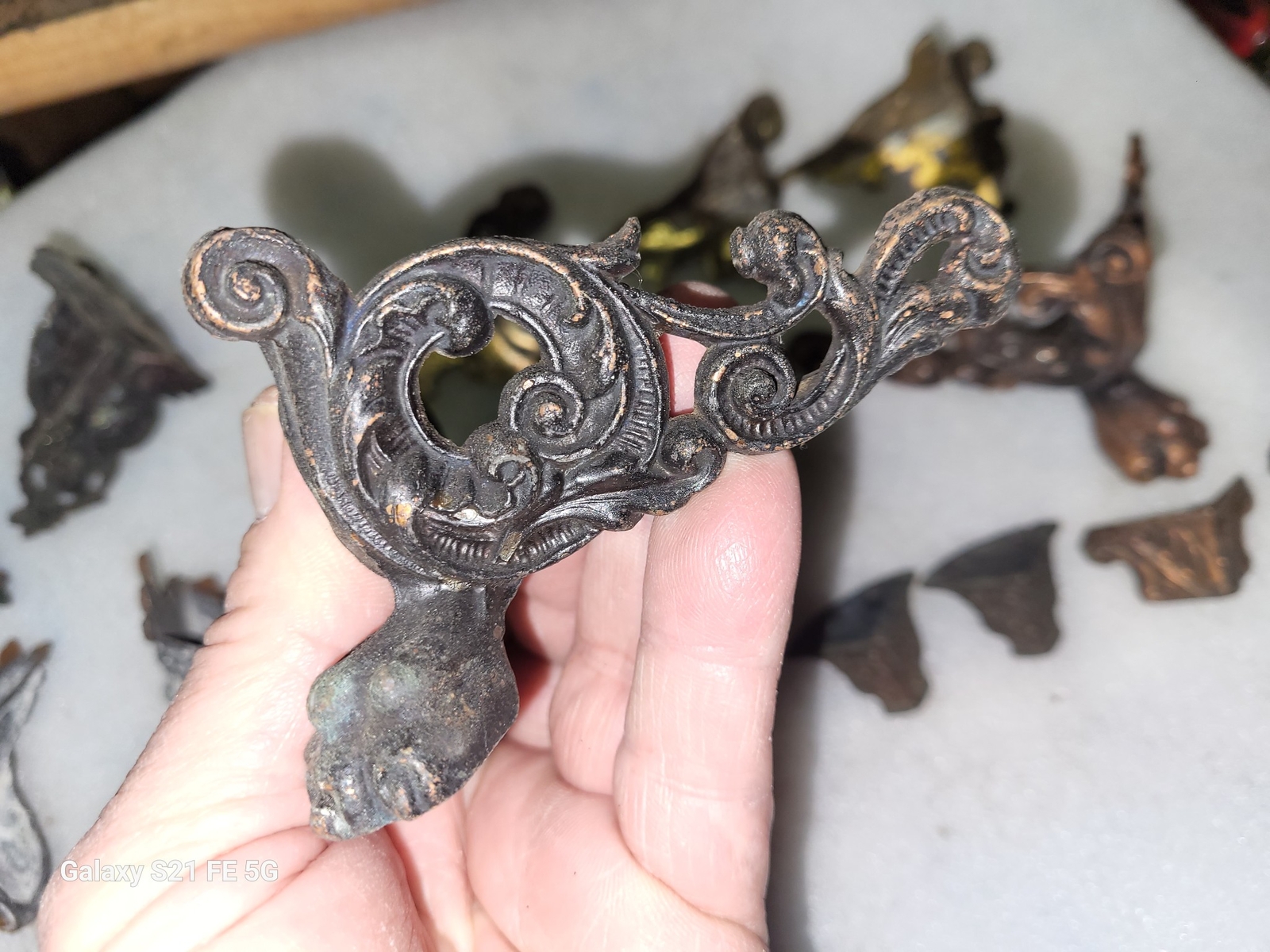 8 Pairs of Vintage Cast Brass Clock Feet eBay