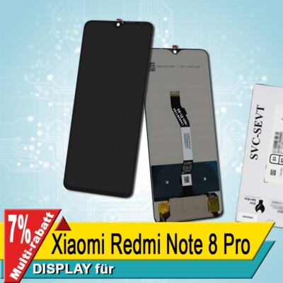 Display Für Xiaomi Redmi Note 8 Pro Bildschirm Service Pack Schwarz