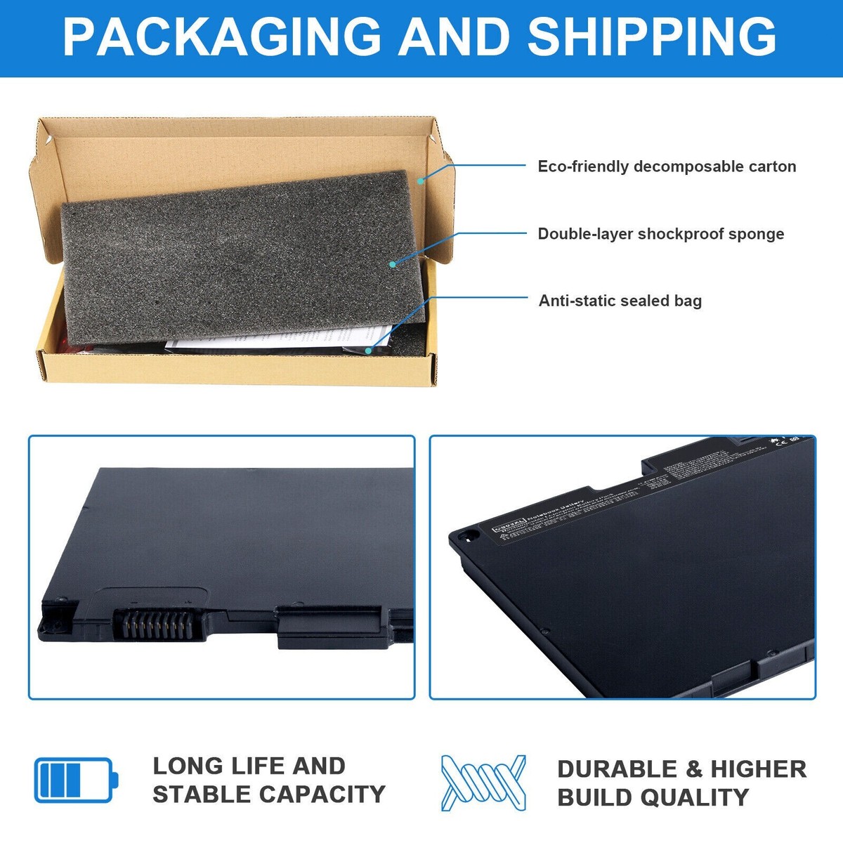 Batteria 46Wh Per HP EliteBook 745/755/840/850 G3 G4, ZBook 15u - Modello CS03XL, TA03XL - Foto 11