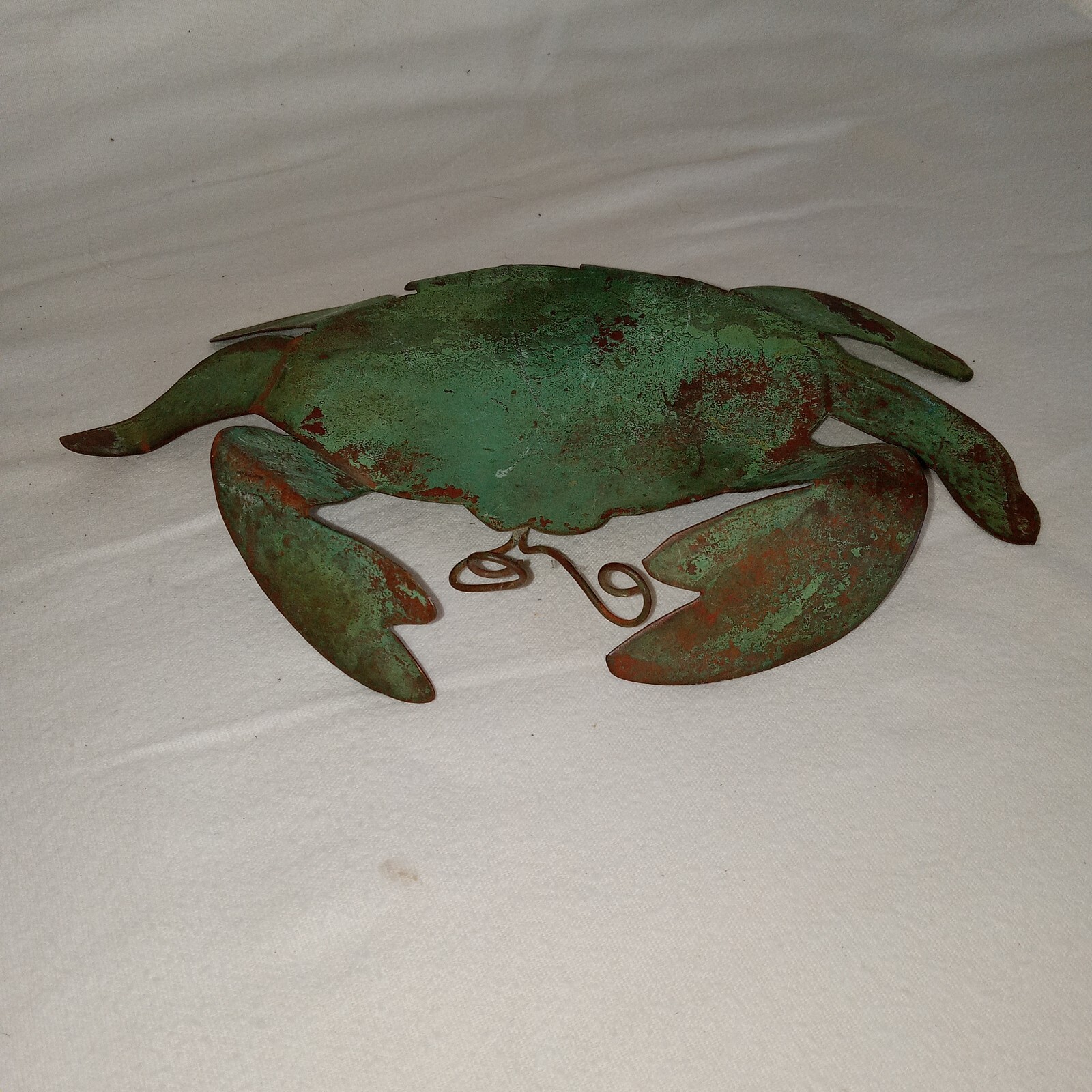 Copper Crab, Cut Out Wire Feelers Nautical Seaside Vintage
