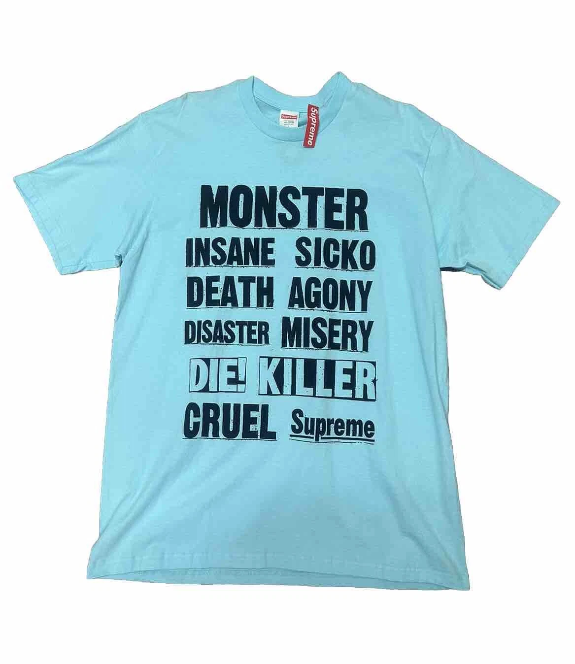 T shirt bleu clair Supreme Monster bleu clair NEUF AVEC TAG taille Large
