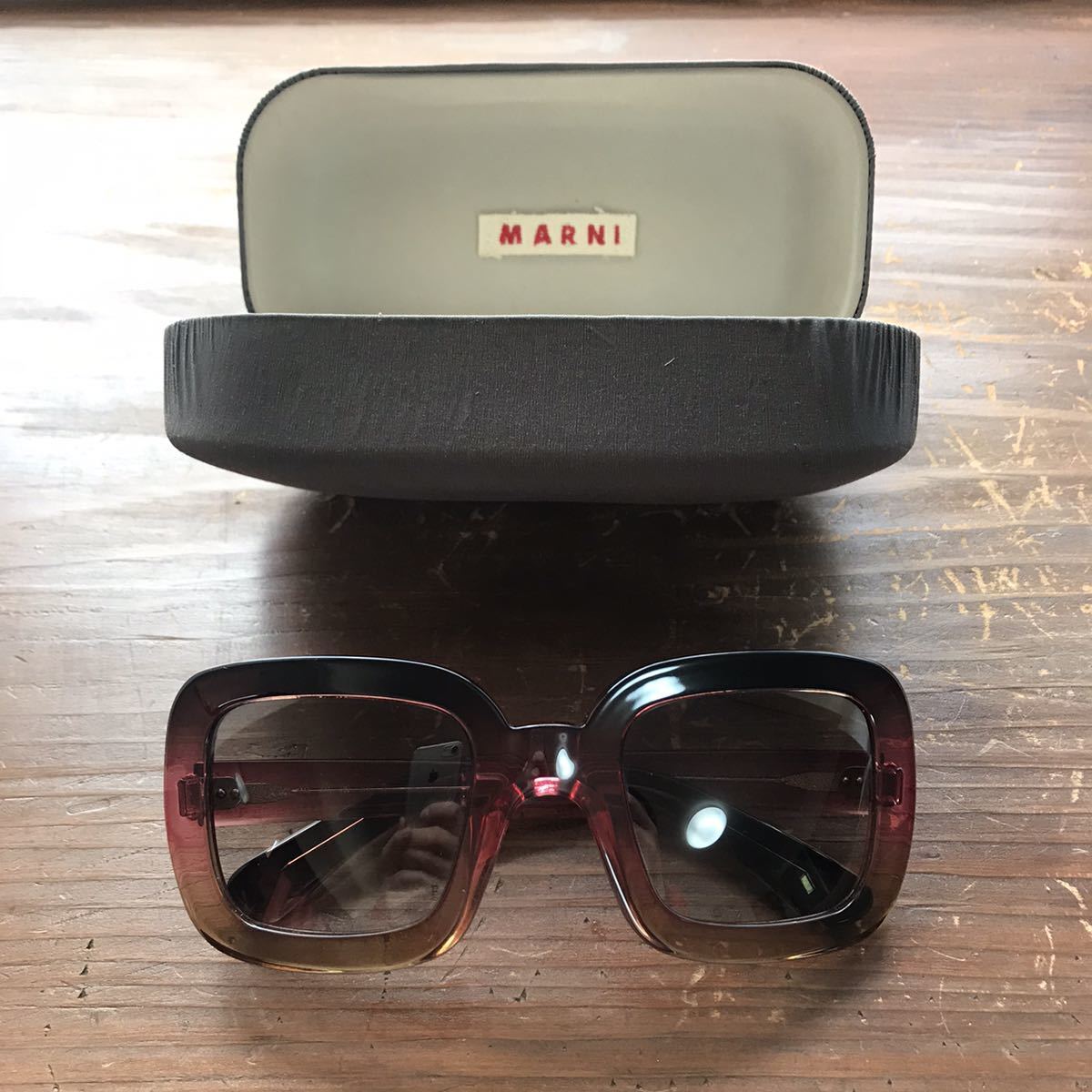 Marni Square Purple Sunglasses MA093S 14 Italy w/ Case Non