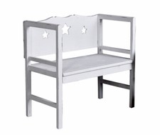 Holzbank Shabby Sitzbank Sterne Gartenbank Küchenbank Vintage Bank Balkonbank