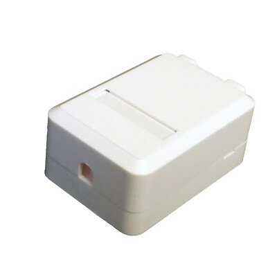 1 Port Surface Mount Box in White for RJ45 RJ11 Keystone Jacks 25 Pcs Tuff Jacks