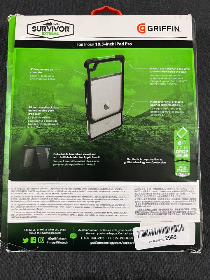 Griffin Survivor Extreme Rugged Full Case Cover Stand For iPad Pro 10.5" - Image 2 of 2