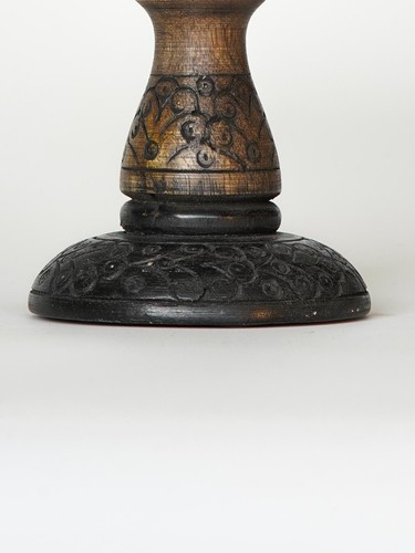 Traditional Black Wash Eco-friendly Handmade Mango Wood Set Of Two Candle Holder - Bild 13 von 38