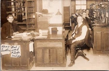 Office Interior Men Working Telephone Switchboard Telegraph Milwaukee Wisconsin