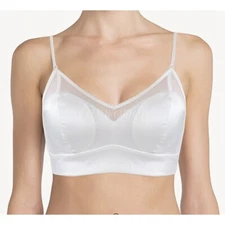 Lady 100% Silk Cami Bralette Tops Triangle Bra V Neck Croptops Wireless Bra Top 
