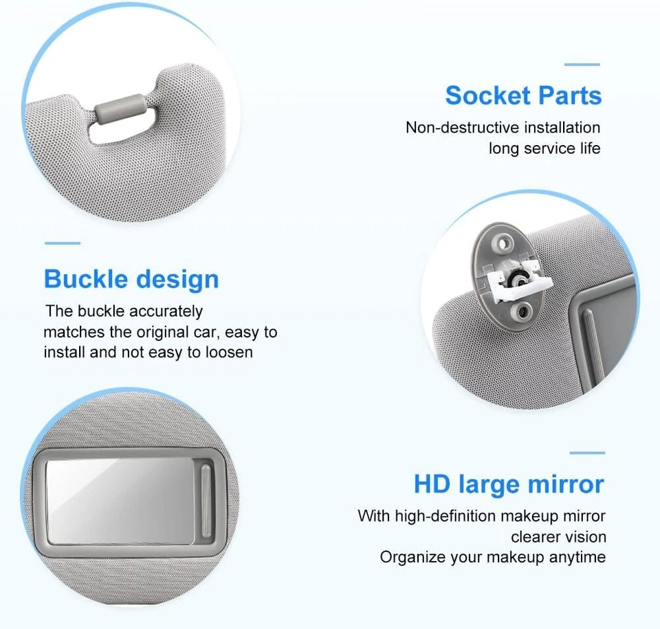 Parasol lado conductor izquierdo gris para Toyota 4runner 2010-2022 7432035A91B1 Foto 4 de 4