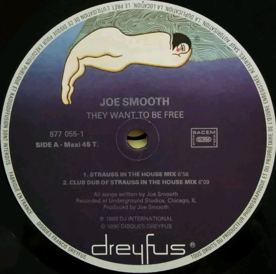 Vinyl 12" Joe Smooth - They Want To Be Free VG 877 055-1 France House - Image 3 of 4
