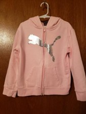 Girl's Puma Pink jacket with hood EUC size 6