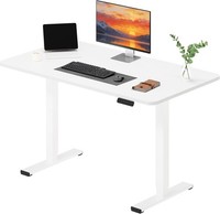 HöHenverstellbarer Schreibtisch Elektrisch 120X60 Cm Weiß FüR Homeoffice