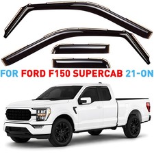Side Window Deflectors Rain Guards for 2021-2027 Ford F-150 SuperCab