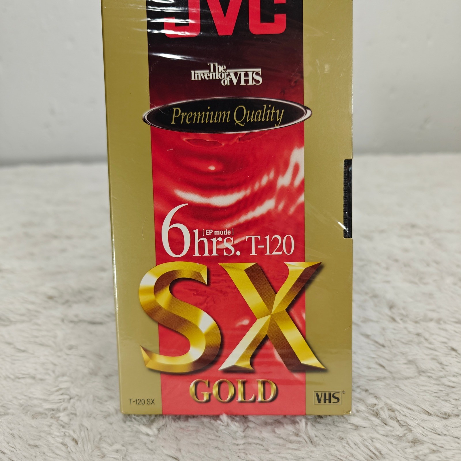 JVC SX Gold Premium Quality T-120 VHS Tapes Factory Sealed Lot of 5 EP 6 Hours
