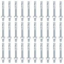 30 Pcs M10 Heavy Duty Wall Anchors, M10 x 100mm Concrete Anchor Bolts and Nuts S