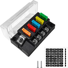 12V Fuse Block, 4 Circuits ATO Blade Fuse Block with LED Indicator, Waterproof