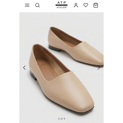 ATP Atelier ANDRANO Ballet Leather Flat Shoes New Size 38 $450