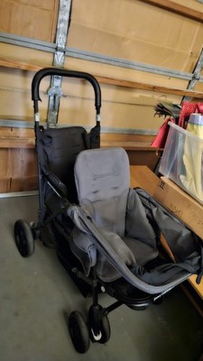 Joovy Caboose Ultralight Sit and Stand Stroller Gray with food tray
