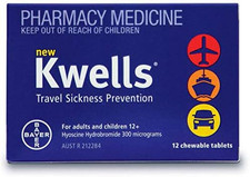 Travel Sickness Prevention 12 Chewable Tablets