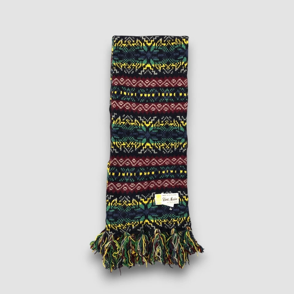 Bufanda de lana clásica de colección Robert Mackie punto acanalado silenciador invierno cuello bufandas Foto 2 de 4