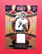 2023 Panini Select - Bijan Robinson Rookie Swatch Copper Prizm # 10 /49